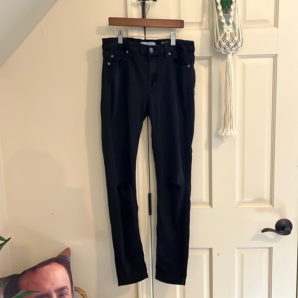 7 Skinny Knee Rip Jeans - Midrise